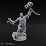 Mech Hammer Smashing Simian Brute Miniature for Dungeons and Dragons, Pathfinder or other TTRPGs