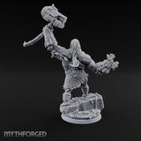 Mech Hammer Smashing Simian Brute Miniature for Dungeons and Dragons, Pathfinder or other TTRPGs