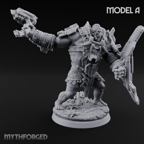 Mech Plated Rampaging Simian Brute A Miniature for Dungeons and Dragons, Pathfinder or other TTRPGs