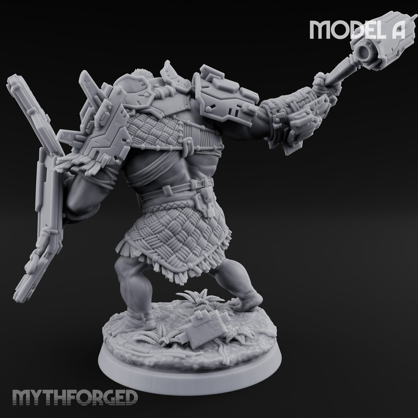 Mech Plated Rampaging Simian Brute A Miniature for Dungeons and Dragons, Pathfinder or other TTRPGs