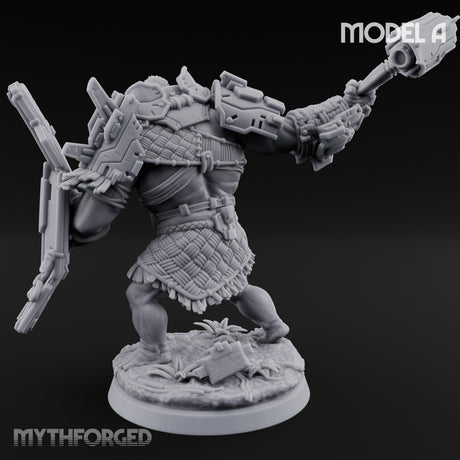 Mech Plated Rampaging Simian Brute A Miniature for Dungeons and Dragons, Pathfinder or other TTRPGs