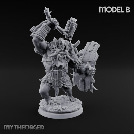 Mech Plated Rampaging Simian Brute B Miniature for Dungeons and Dragons, Pathfinder or other TTRPGs