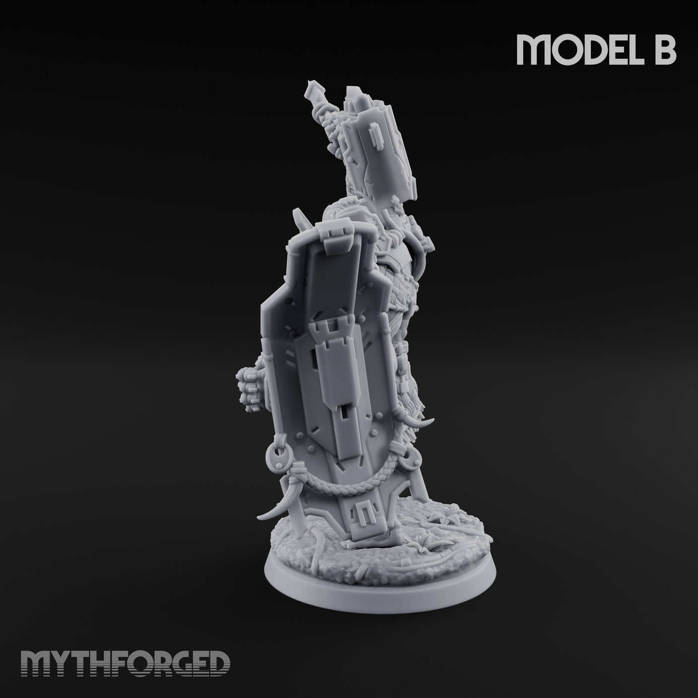 Mech Plated Rampaging Simian Brute B Miniature for Dungeons and Dragons, Pathfinder or other TTRPGs