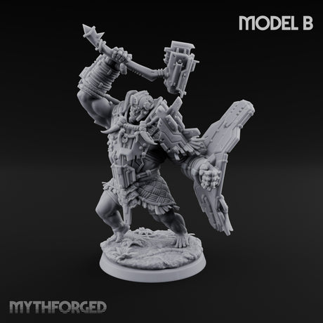 Mech Plated Rampaging Simian Brute B Miniature for Dungeons and Dragons, Pathfinder or other TTRPGs