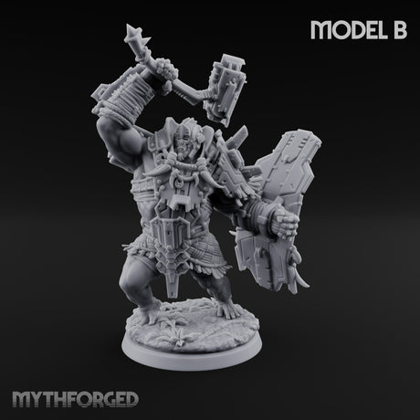 Mech Plated Rampaging Simian Brute B Miniature for Dungeons and Dragons, Pathfinder or other TTRPGs