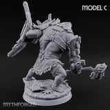 Mech Plated Rampaging Simian Brute C Miniature for Dungeons and Dragons, Pathfinder or other TTRPGs