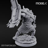 Mech Plated Rampaging Simian Brute C Miniature for Dungeons and Dragons, Pathfinder or other TTRPGs