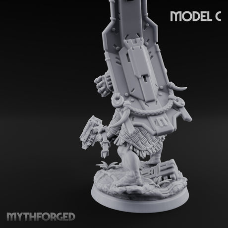 Mech Plated Rampaging Simian Brute C Miniature for Dungeons and Dragons, Pathfinder or other TTRPGs