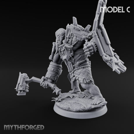 Mech Plated Rampaging Simian Brute C Miniature for Dungeons and Dragons, Pathfinder or other TTRPGs