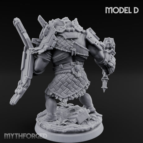 Mech Plated Rampaging Simian Brute D Miniature for Dungeons and Dragons, Pathfinder or other TTRPGs