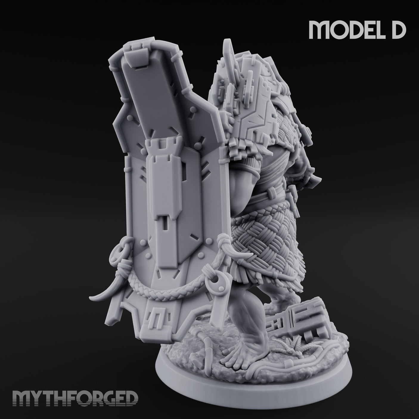 Mech Plated Rampaging Simian Brute D Miniature for Dungeons and Dragons, Pathfinder or other TTRPGs