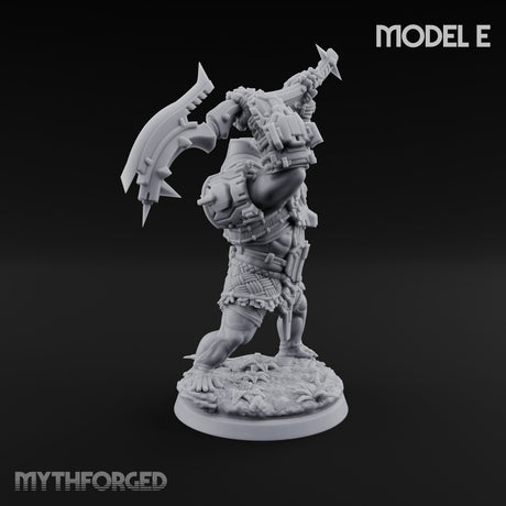 Mech Plated Rampaging Simian Brute E Miniature for Dungeons and Dragons, Pathfinder or other TTRPGs