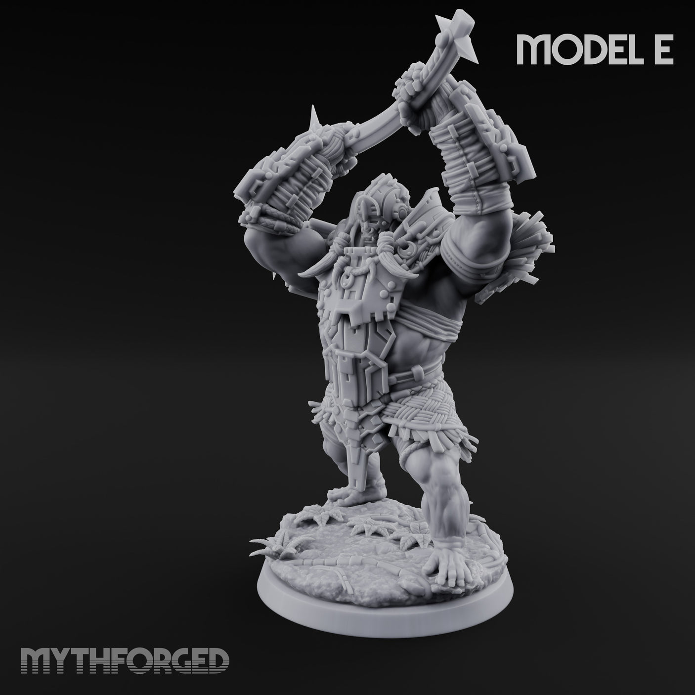 Mech Plated Rampaging Simian Brute E Miniature for Dungeons and Dragons, Pathfinder or other TTRPGs
