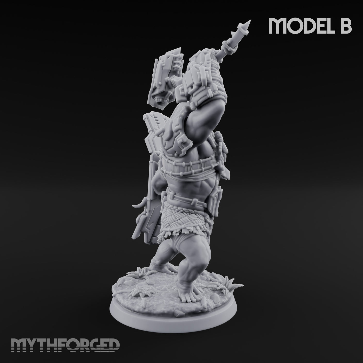 Mech Plated Rampaging Simian Brutes Miniature for Dungeons and Dragons, Pathfinder or other TTRPGs