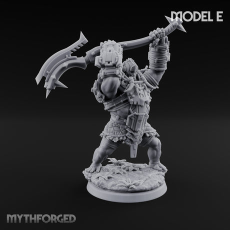 Mech Plated Rampaging Simian Brutes Miniature for Dungeons and Dragons, Pathfinder or other TTRPGs