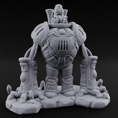 Knuckle Dragging Gnome Mech Pilot Miniature for Dungeons and Dragons, Pathfinder or other TTRPGs