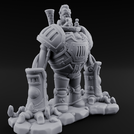 Knuckle Dragging Gnome Mech Pilot Miniature for Dungeons and Dragons, Pathfinder or other TTRPGs