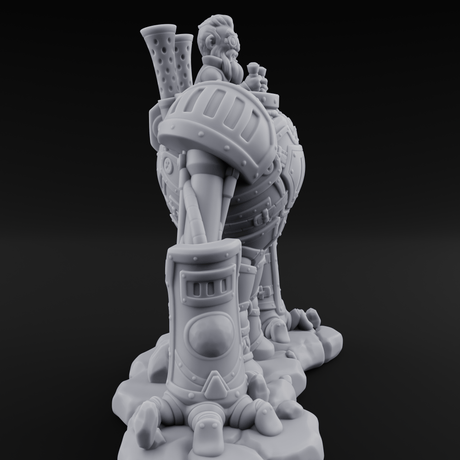 Knuckle Dragging Gnome Mech Pilot Miniature for Dungeons and Dragons, Pathfinder or other TTRPGs
