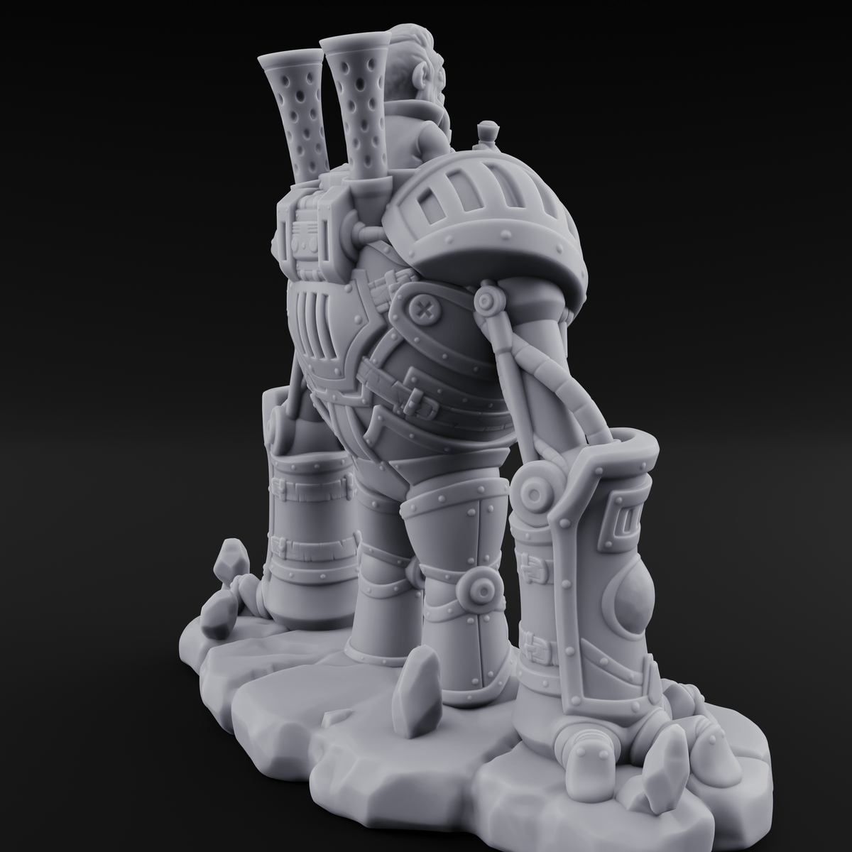 Knuckle Dragging Gnome Mech Pilot Miniature for Dungeons and Dragons, Pathfinder or other TTRPGs