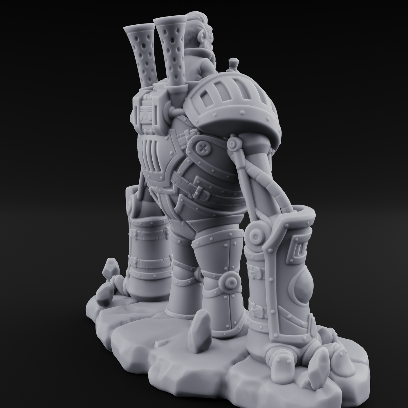 Knuckle Dragging Gnome Mech Pilot Miniature for Dungeons and Dragons, Pathfinder or other TTRPGs