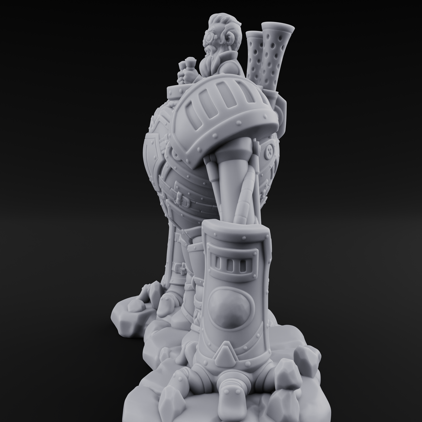 Knuckle Dragging Gnome Mech Pilot Miniature for Dungeons and Dragons, Pathfinder or other TTRPGs