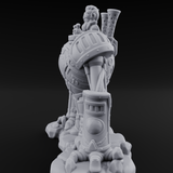 Knuckle Dragging Gnome Mech Pilot Miniature for Dungeons and Dragons, Pathfinder or other TTRPGs
