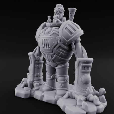 Knuckle Dragging Gnome Mech Pilot Miniature for Dungeons and Dragons, Pathfinder or other TTRPGs