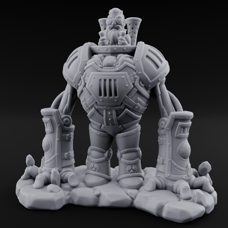 Knuckle Dragging Gnome Mech Pilot Miniature for Dungeons and Dragons, Pathfinder or other TTRPGs