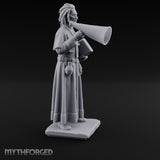 Megaphone Bellowing Human Preacher Miniature for Dungeons and Dragons, Pathfinder or other TTRPGs