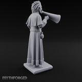 Megaphone Bellowing Human Preacher Miniature for Dungeons and Dragons, Pathfinder or other TTRPGs