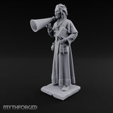 Megaphone Bellowing Human Preacher Miniature for Dungeons and Dragons, Pathfinder or other TTRPGs