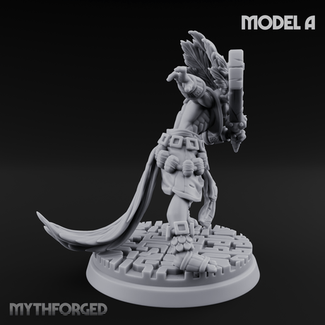 Aztec Inspired Stone-Fisted Hobgoblin Fighter A Miniature for Dungeons and Dragons, Pathfinder or other TTRPGs