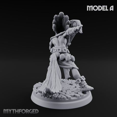 Aztec Inspired Stone-Fisted Hobgoblin Fighter A Miniature for Dungeons and Dragons, Pathfinder or other TTRPGs