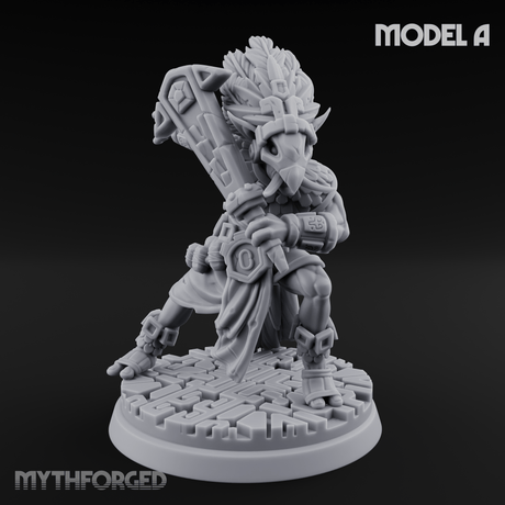 Aztec Inspired Stone-Fisted Hobgoblin Fighter A Miniature for Dungeons and Dragons, Pathfinder or other TTRPGs