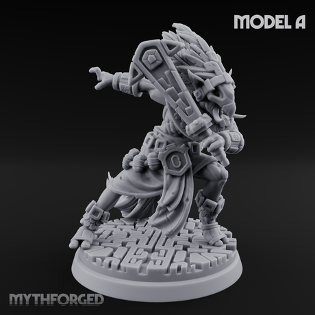 Aztec Inspired Stone-Fisted Hobgoblin Fighter A Miniature for Dungeons and Dragons, Pathfinder or other TTRPGs
