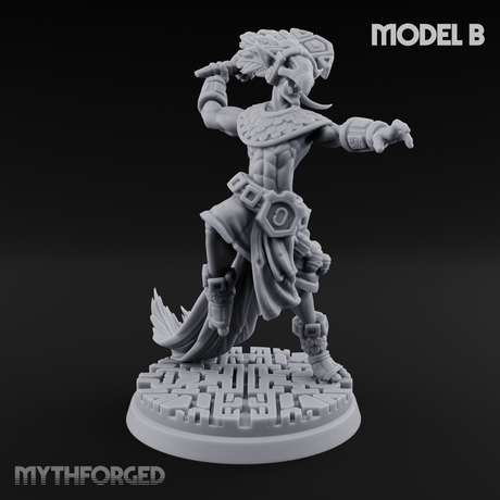 Aztec Inspired Stone-Fisted Hobgoblin Fighter Miniature for Dungeons and Dragons, Pathfinder or other TTRPGs