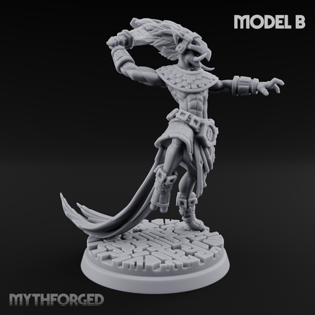Aztec Inspired Stone-Fisted Hobgoblin Fighter B Miniature for Dungeons and Dragons, Pathfinder or other TTRPGs