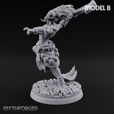 Aztec Inspired Stone-Fisted Hobgoblin Fighter B Miniature for Dungeons and Dragons, Pathfinder or other TTRPGs