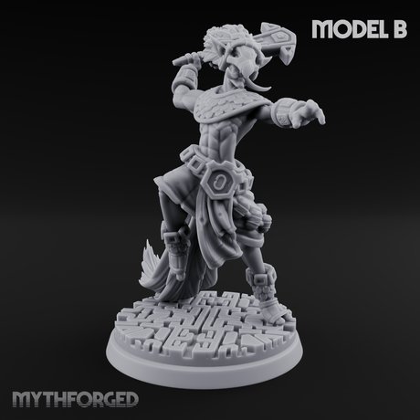 Aztec Inspired Stone-Fisted Hobgoblin Fighter B Miniature for Dungeons and Dragons, Pathfinder or other TTRPGs