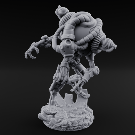 Hose Tangled Firing Cyborgs Miniature for Dungeons and Dragons, Pathfinder or other TTRPGs