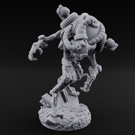 Hose Tangled Firing Cyborgs Miniature for Dungeons and Dragons, Pathfinder or other TTRPGs
