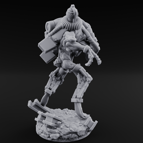 Hose Tangled Firing Cyborg A Miniature for Dungeons and Dragons, Pathfinder or other TTRPGs