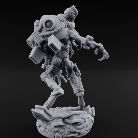 Hose Tangled Firing Cyborg A Miniature for Dungeons and Dragons, Pathfinder or other TTRPGs