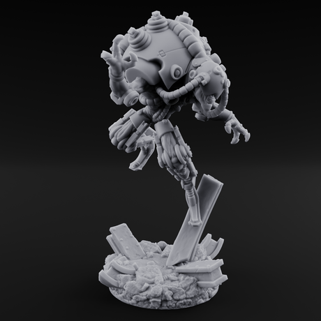Hose Tangled Firing Cyborgs Miniature for Dungeons and Dragons, Pathfinder or other TTRPGs