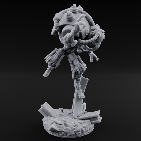 Hose Tangled Firing Cyborgs Miniature for Dungeons and Dragons, Pathfinder or other TTRPGs