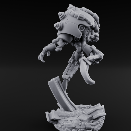 Hose Tangled Firing Cyborg B Miniature for Dungeons and Dragons, Pathfinder or other TTRPGs