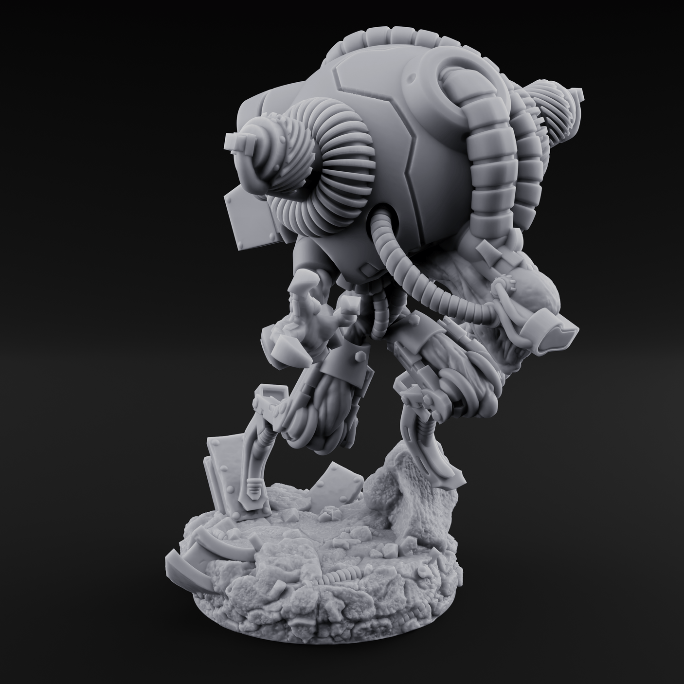 Hose Tangled Firing Cyborg C Miniature for Dungeons and Dragons, Pathfinder or other TTRPGs
