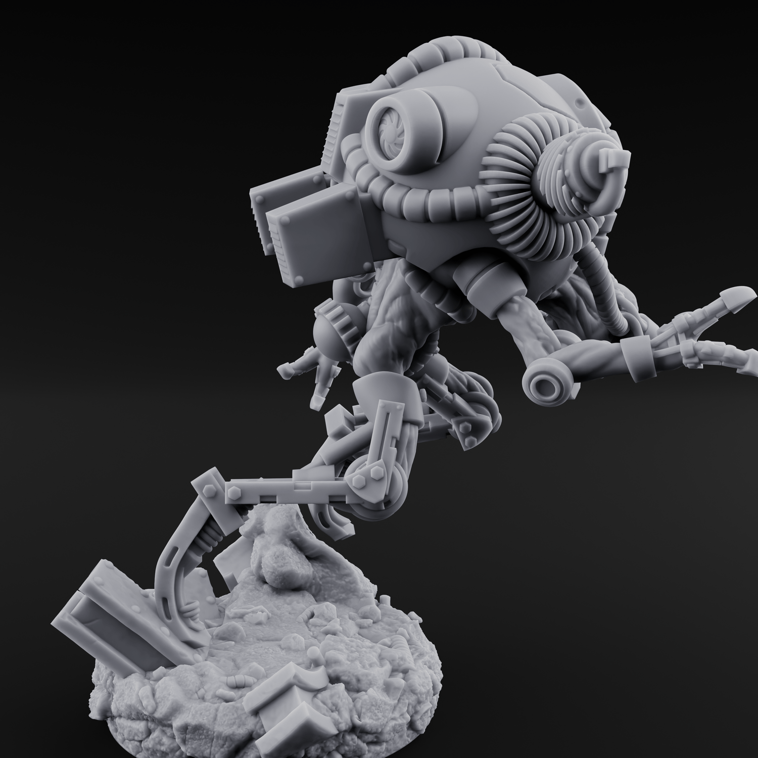 Hose Tangled Firing Cyborg C Miniature for Dungeons and Dragons, Pathfinder or other TTRPGs