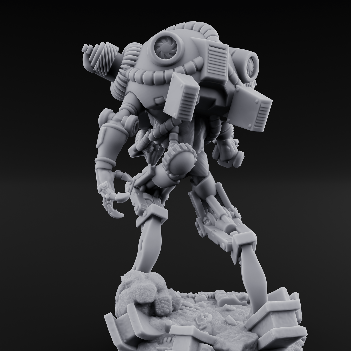 Hose Tangled Firing Cyborg C Miniature for Dungeons and Dragons, Pathfinder or other TTRPGs