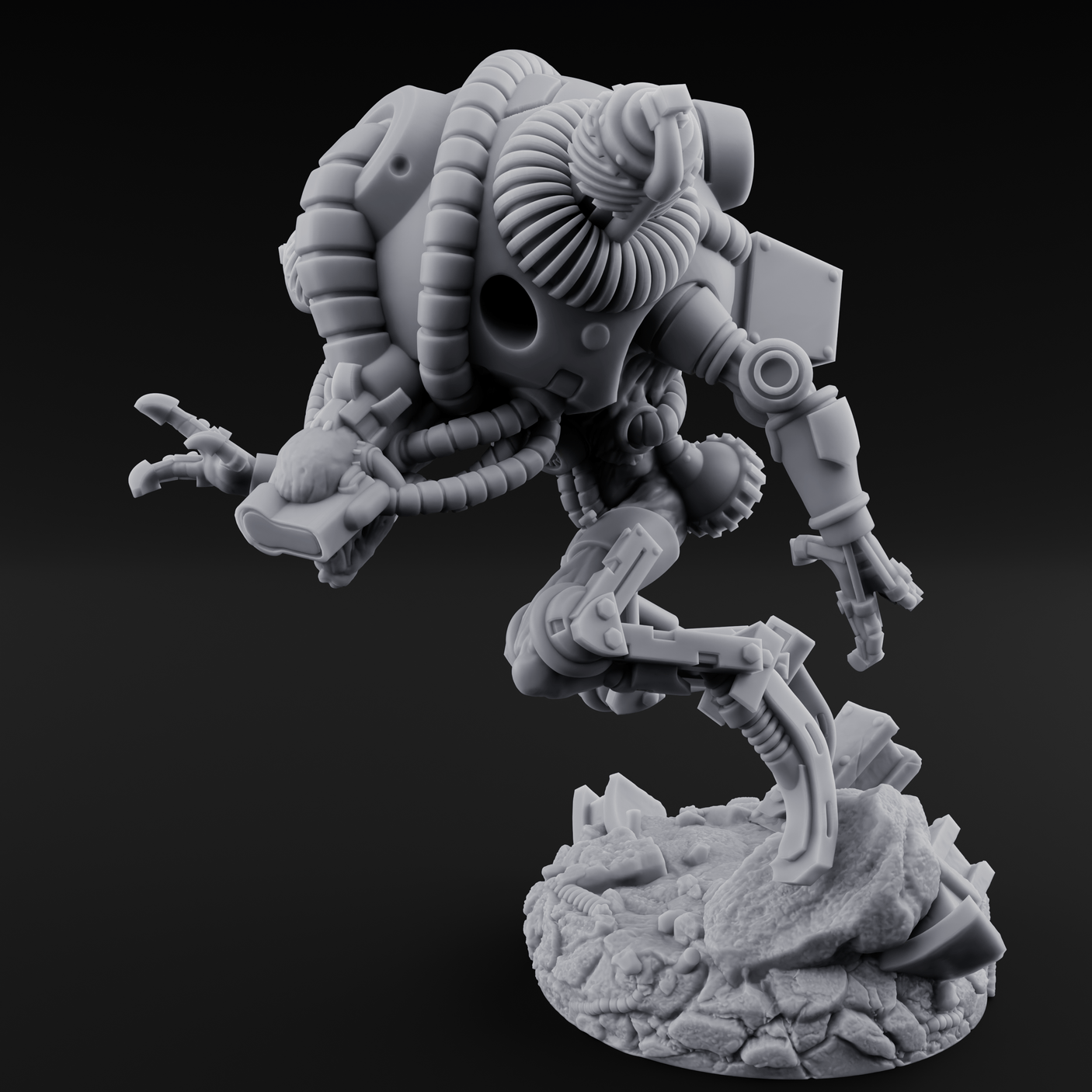 Hose Tangled Firing Cyborg C Miniature for Dungeons and Dragons, Pathfinder or other TTRPGs
